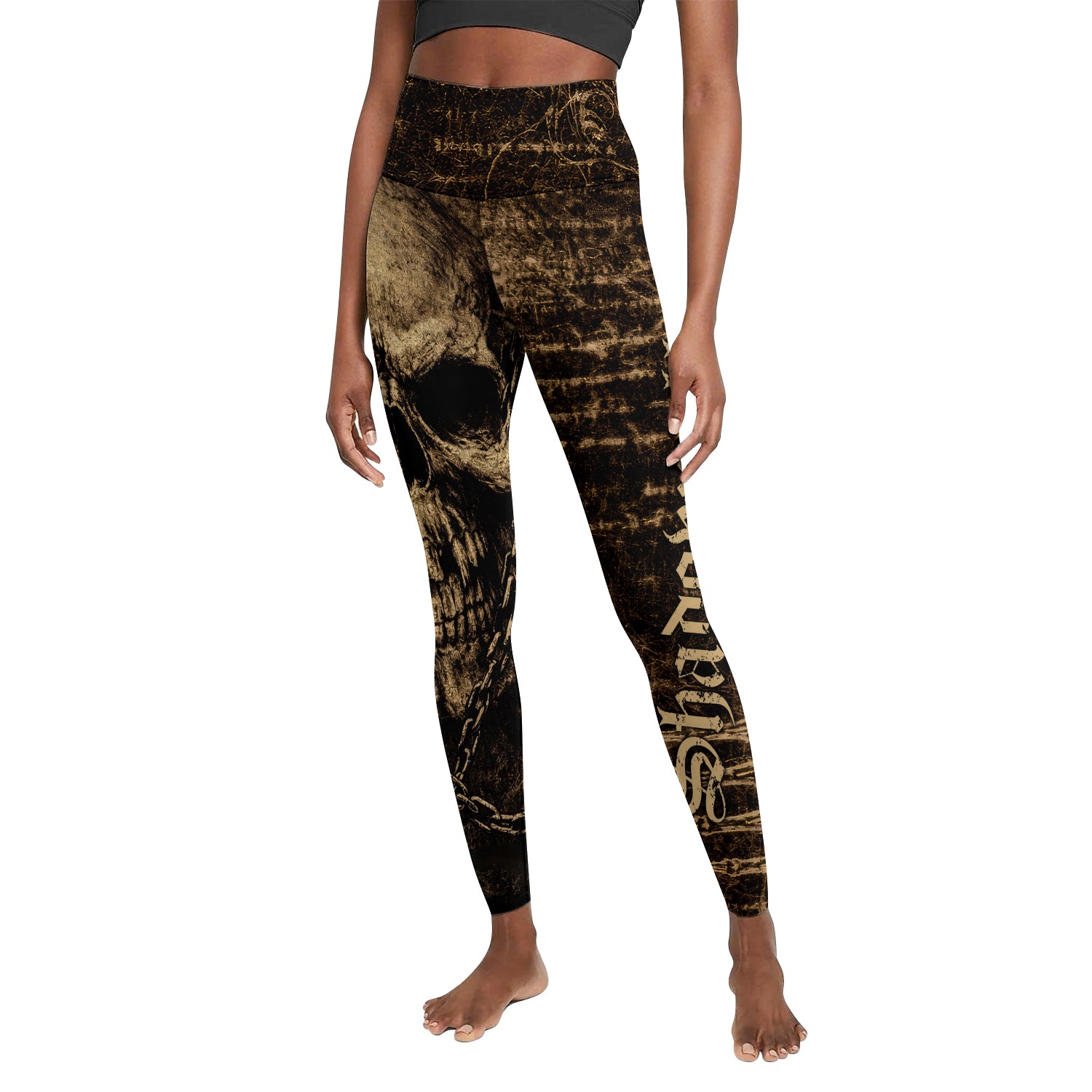 Shadowrolls Skull Chain Women's Leggings - front view mockup