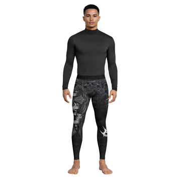 Angelic Skull Gothic Cross Men's Leggings - lifestyle view