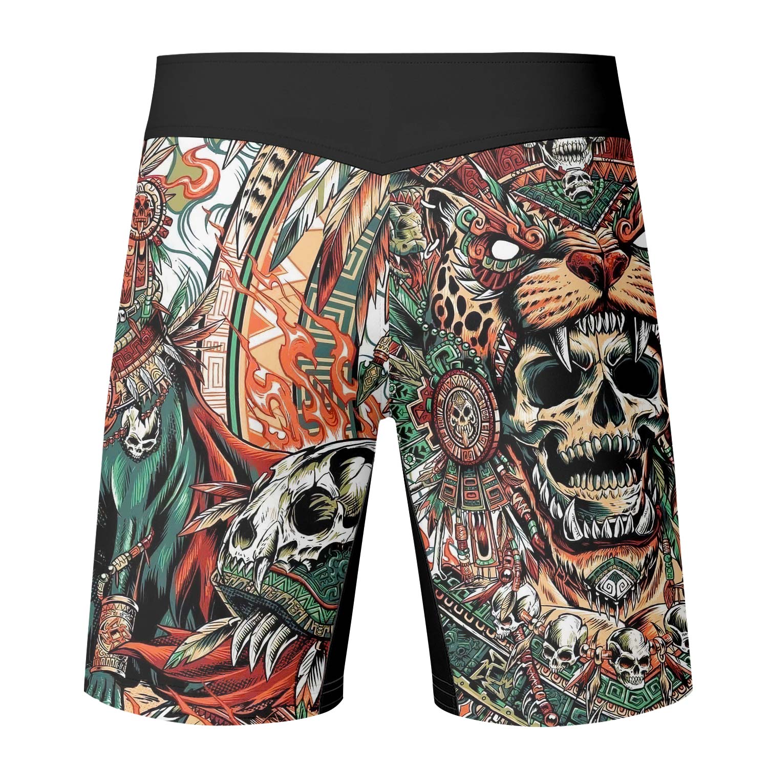 Jaguar Heir Fight Shorts – back view mockup