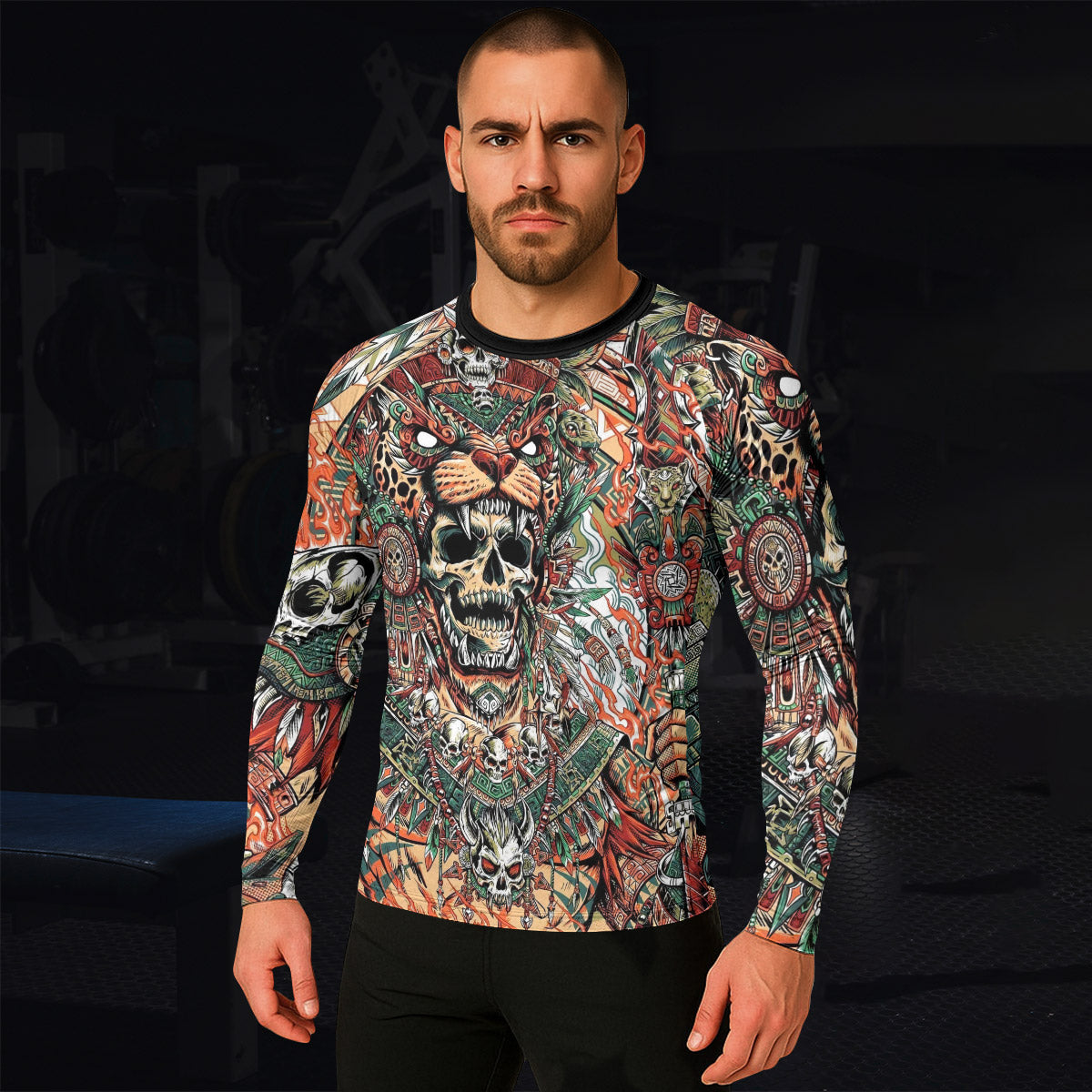 Jaguar Heir Men's Rash Guard Long Sleeve – lifestyle view