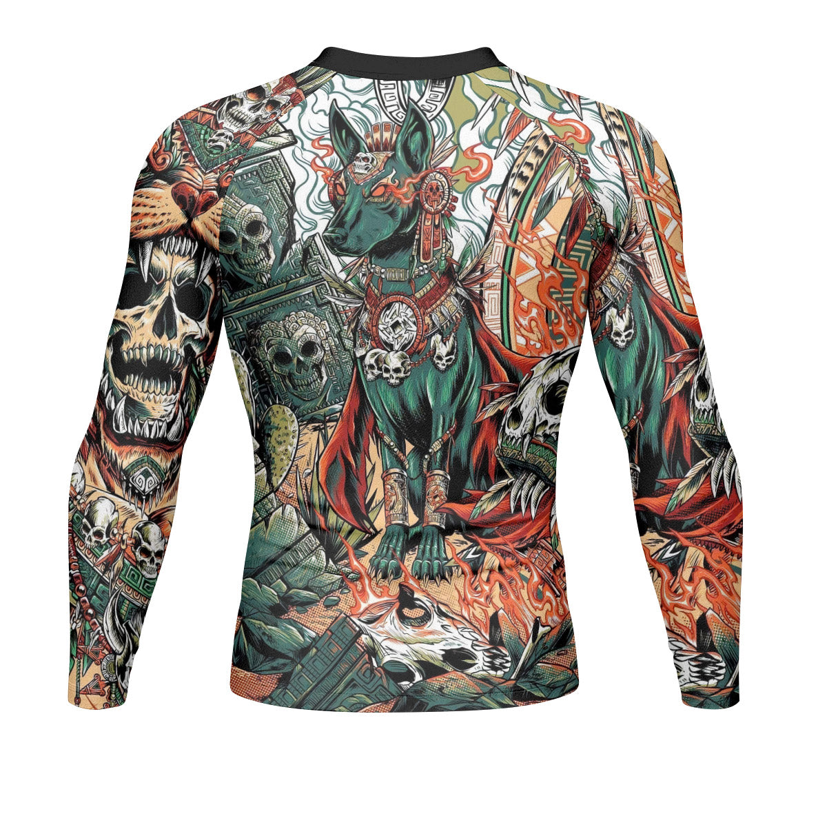 Jaguar Heir Men's Rash Guard Long Sleeve – back view mockup 