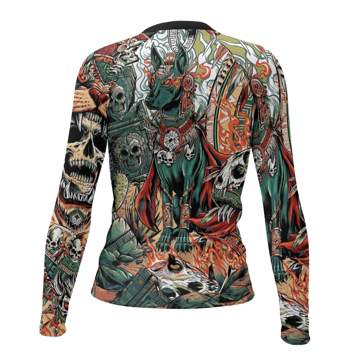 Jaguar Heir Women's Rash Guard Long Sleeve – back view mockup 