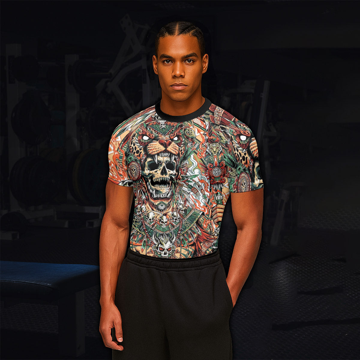 Jaguar Heir Men's Rash Guard Short Sleeve – lifestyle view
