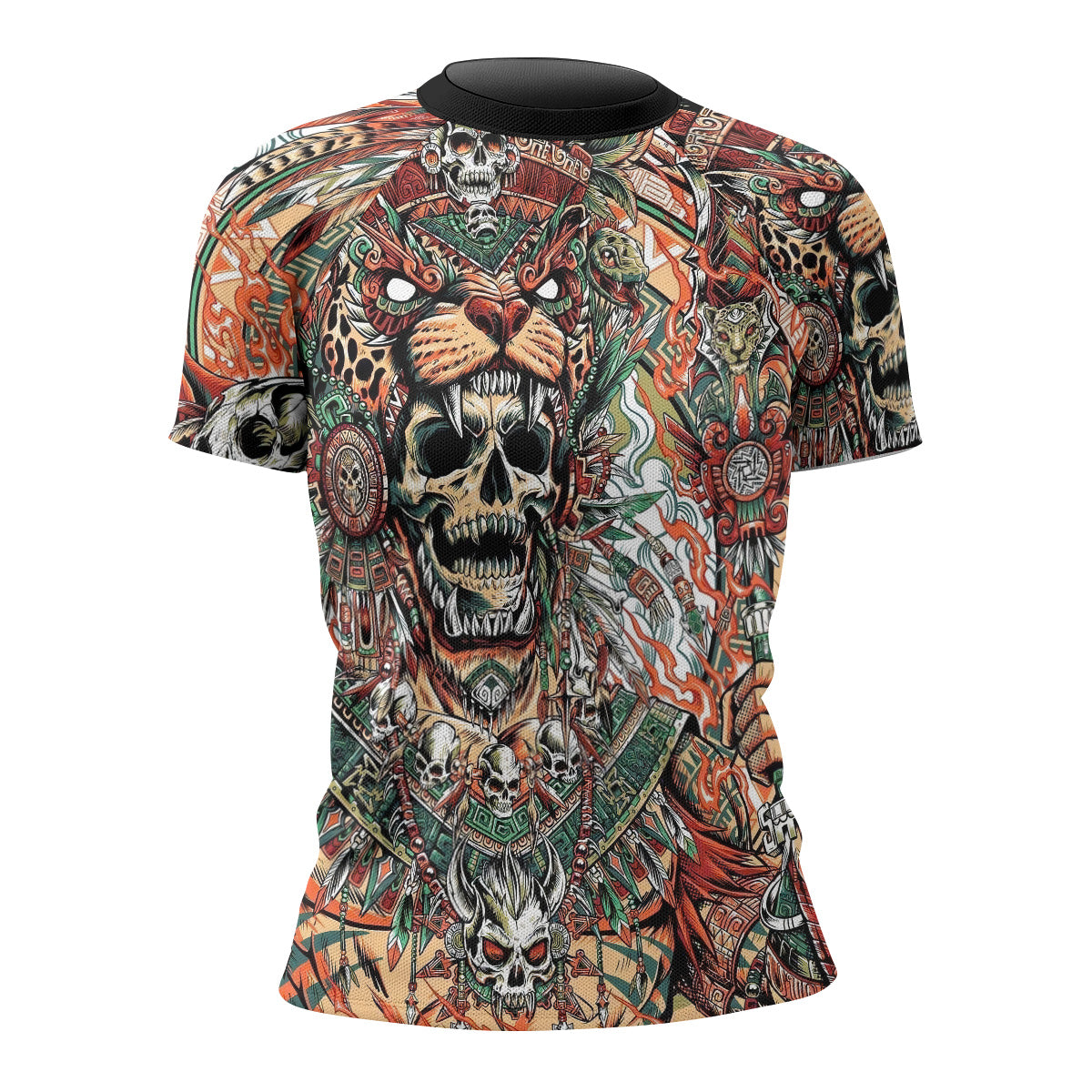 Jaguar Heir Women's Rash Guard Short Sleeve – front view mockup 