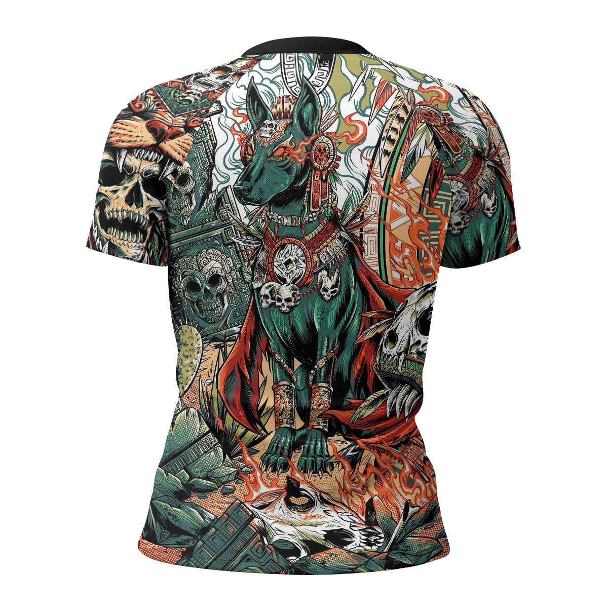 Jaguar Heir Women's Rash Guard Short Sleeve – back view mockup 