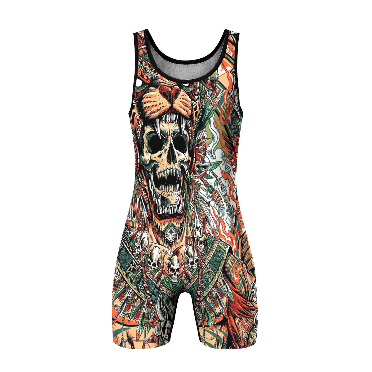 Jaguar Heir Wrestling Singlet – front view mockup 
