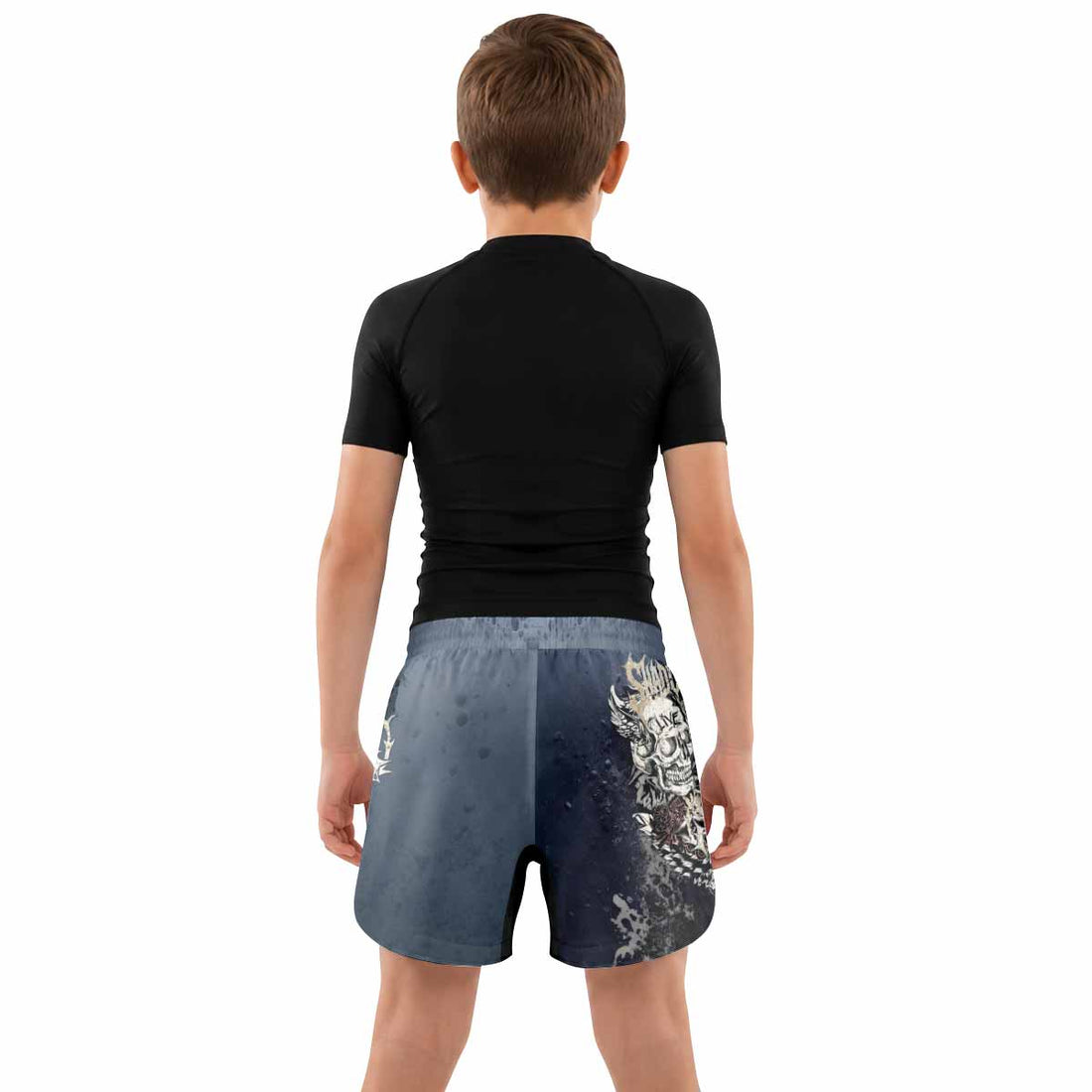Live Free Warrior Kids Grappling Shorts - lifestyle