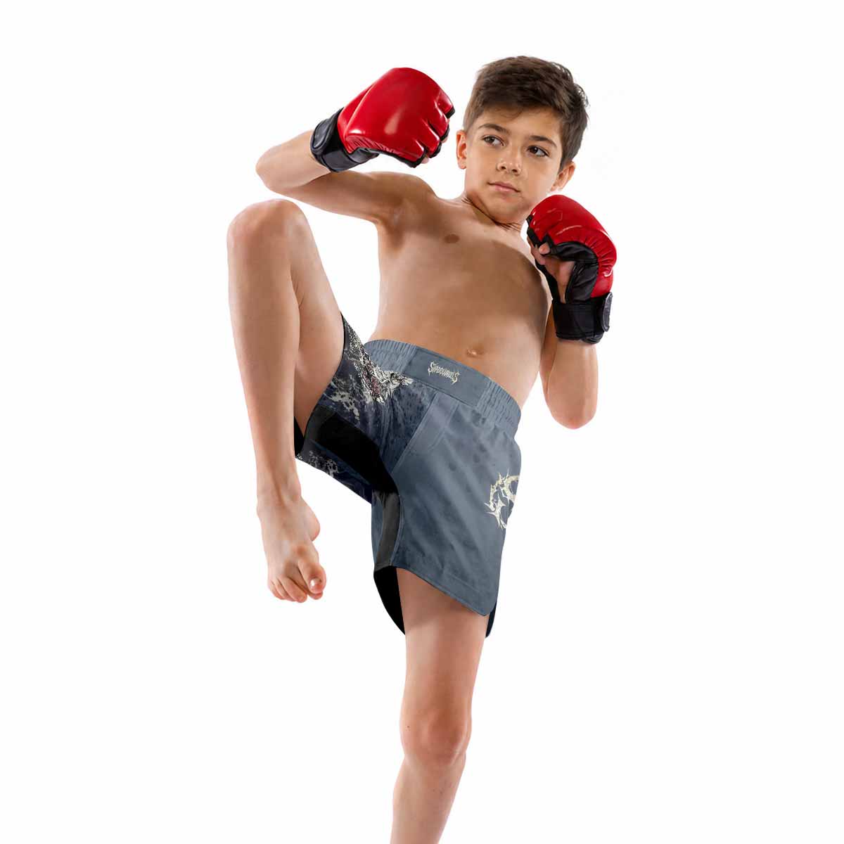 Live Free Warrior Kids Grappling Shorts - lifestyle