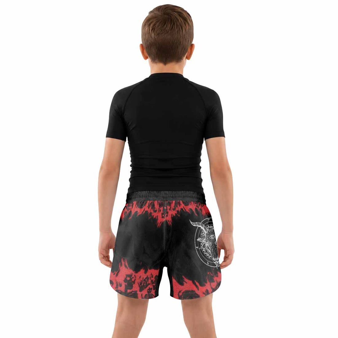 Baphomet Seal Kids Grappling Shorts - lifestyle