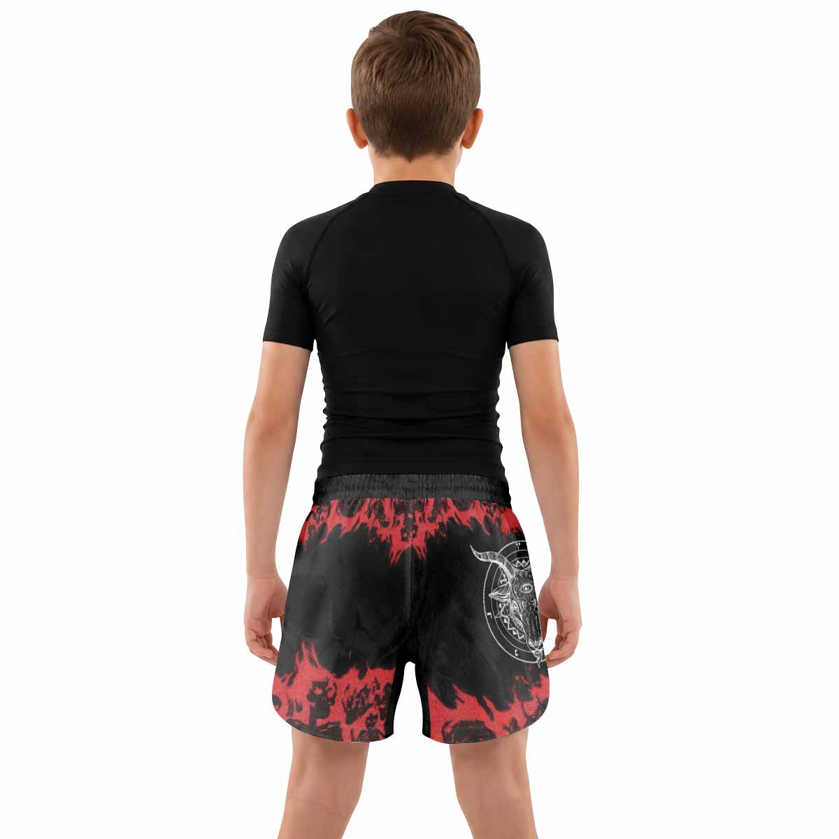 Baphomet Seal Kids Grappling Shorts - lifestyle