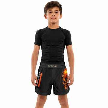 Beneath the Remains Sepultura Kids Grappling Shorts - lifestyle