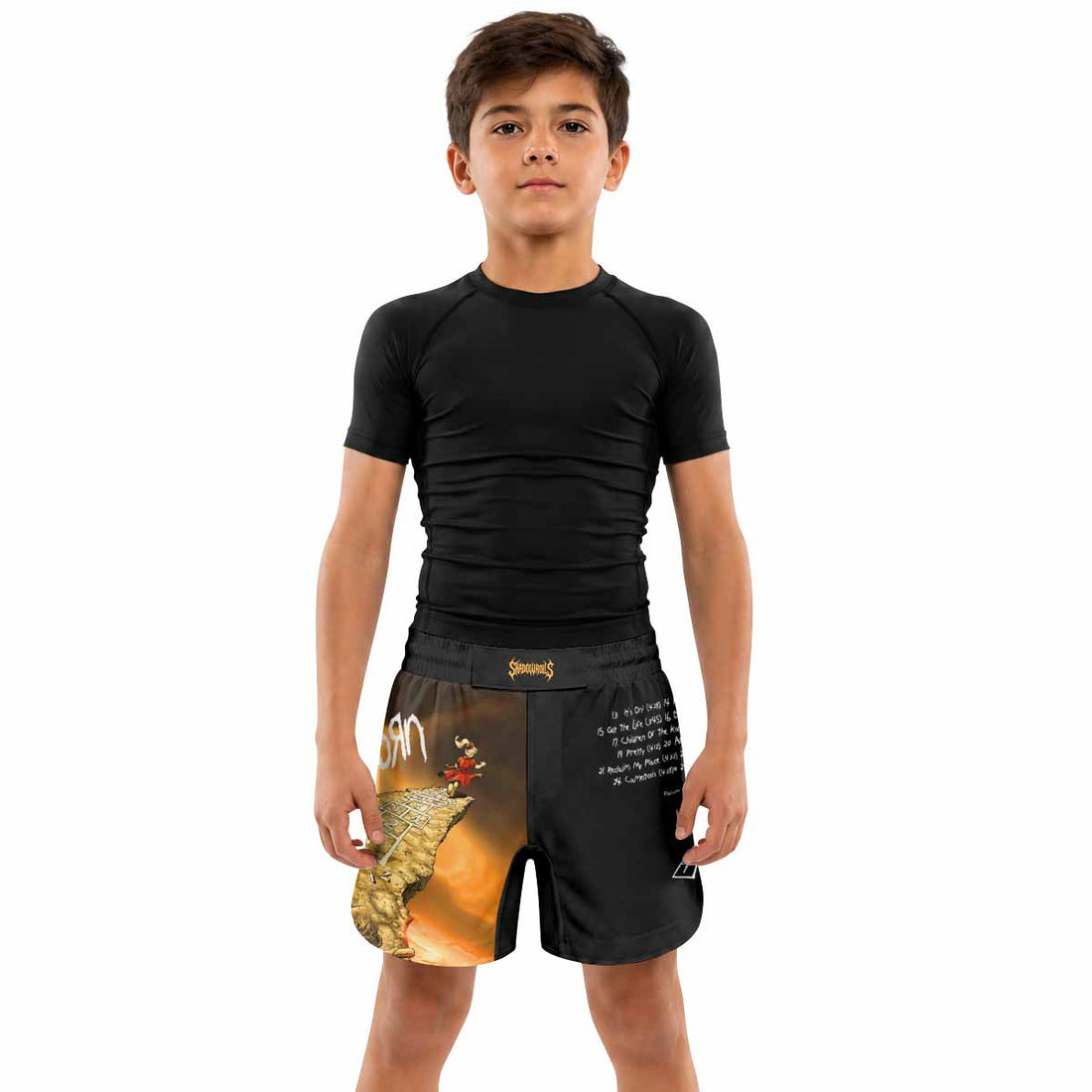 Korn Follow the Leader Hopscotch Kids Grappling Shorts - lifestyle