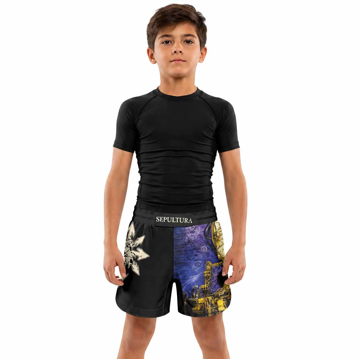 Chaos A.D. Sepultura Kids Grappling Shorts - lifestyle