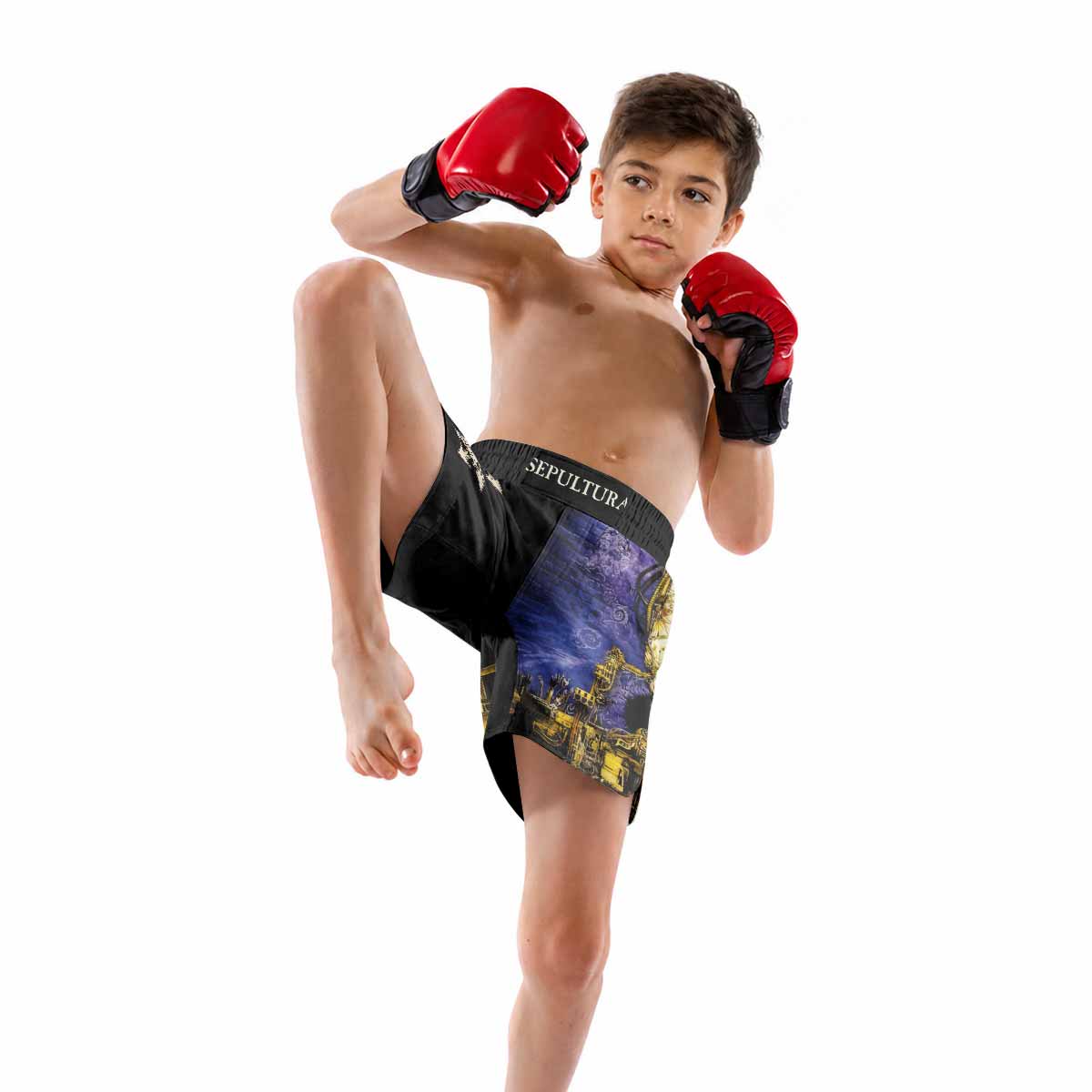 Chaos A.D. Sepultura Kids Grappling Shorts - lifestyle