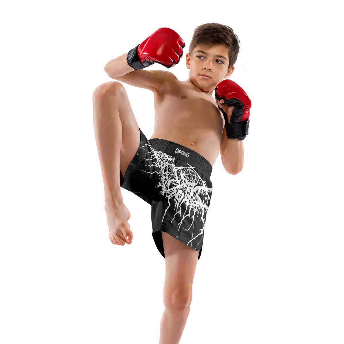 Darkthrone Under a Funeral Moon Kids Grappling Shorts - lifestyle