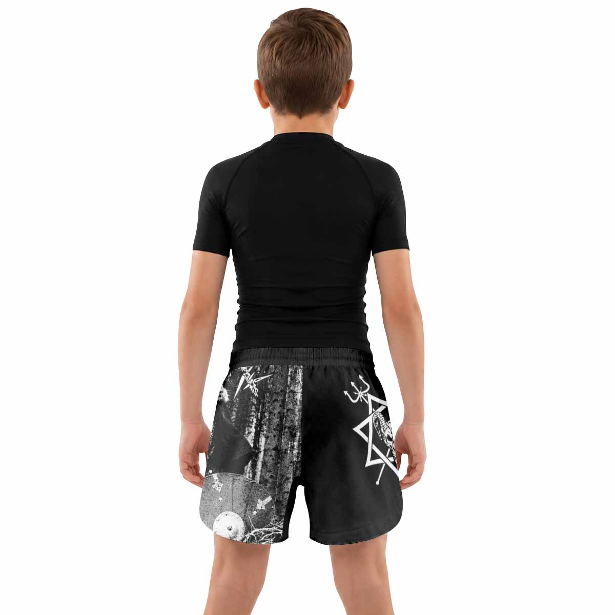 Graveland Thousand Swords Kids Grappling Shorts - lifestyle