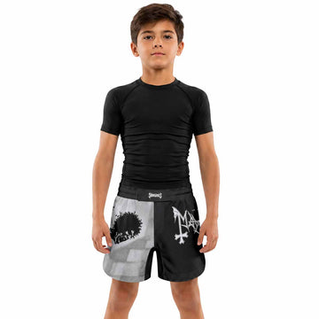 Mayhem Pure Fucking Armageddon Kids Grappling Shorts - lifestyle
