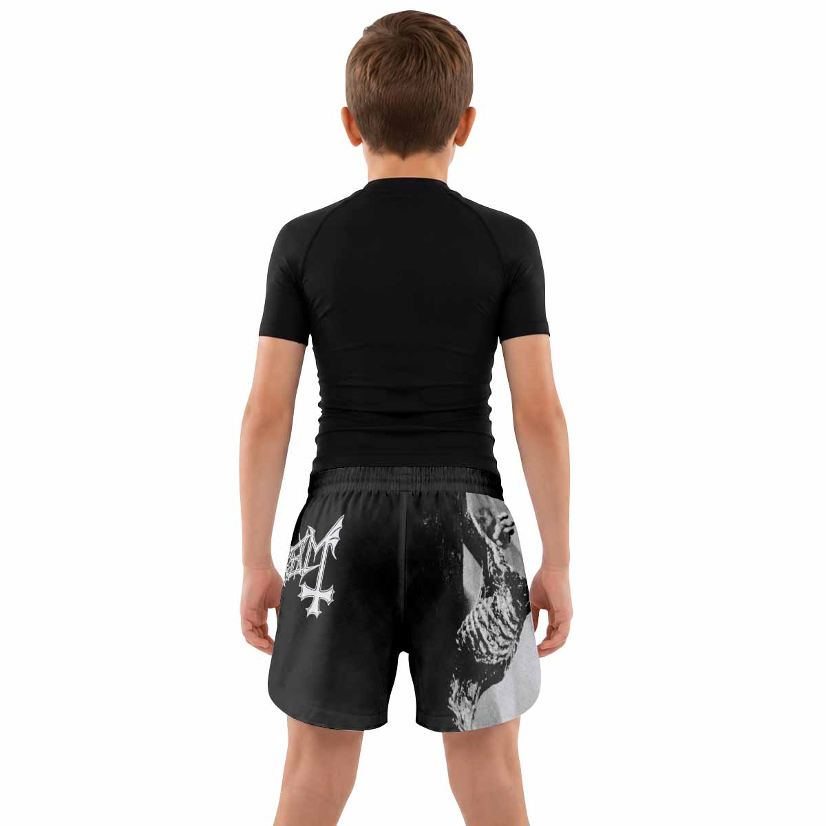 Mayhem Pure Fucking Armageddon Kids Grappling Shorts - lifestyle