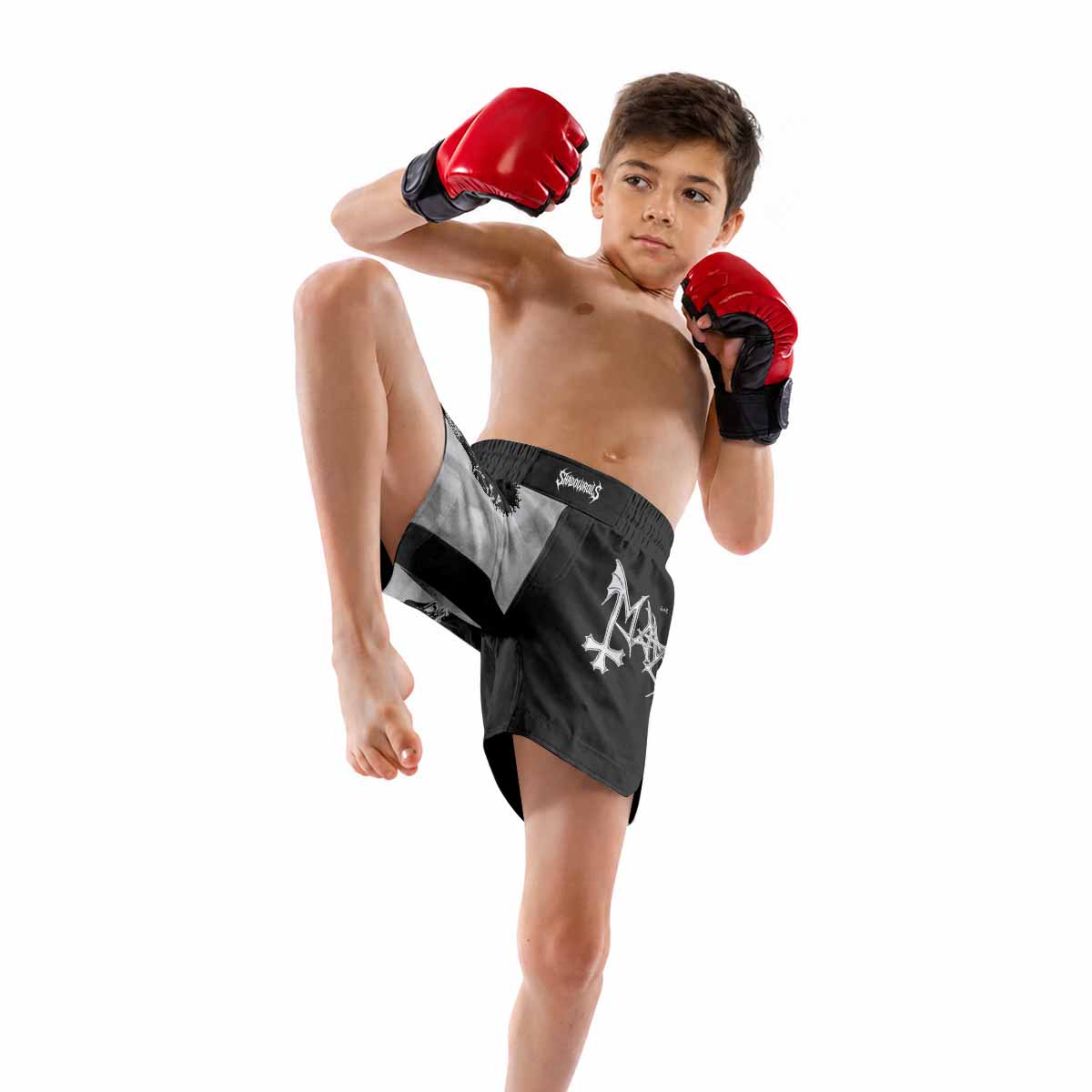 Mayhem Pure Fucking Armageddon Kids Grappling Shorts - lifestyle