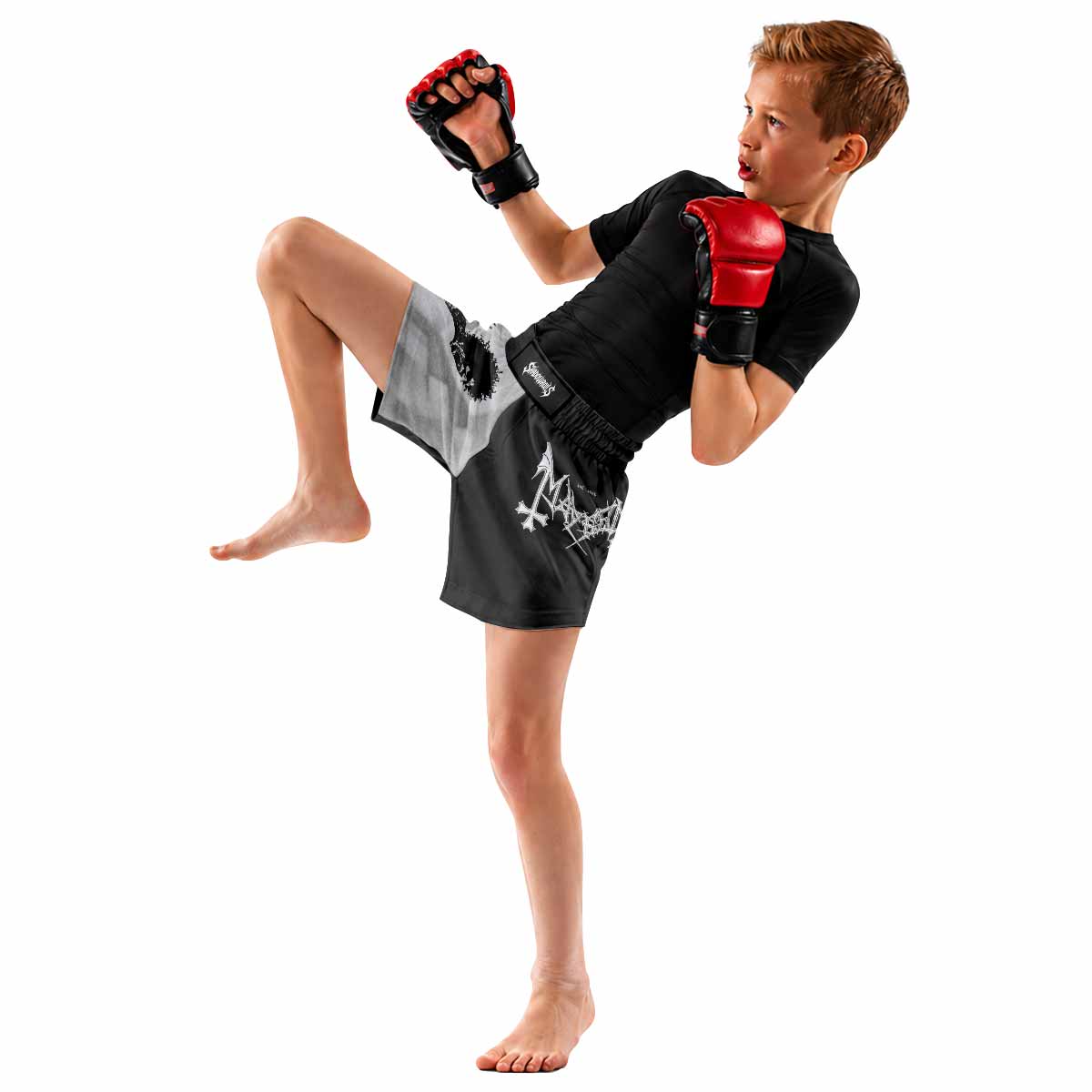 Mayhem Pure Fucking Armageddon Kids Grappling Shorts - lifestyle