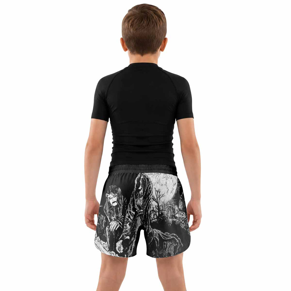 Graveland Carpathian Wolves Kids Grappling Shorts - lifestyle
