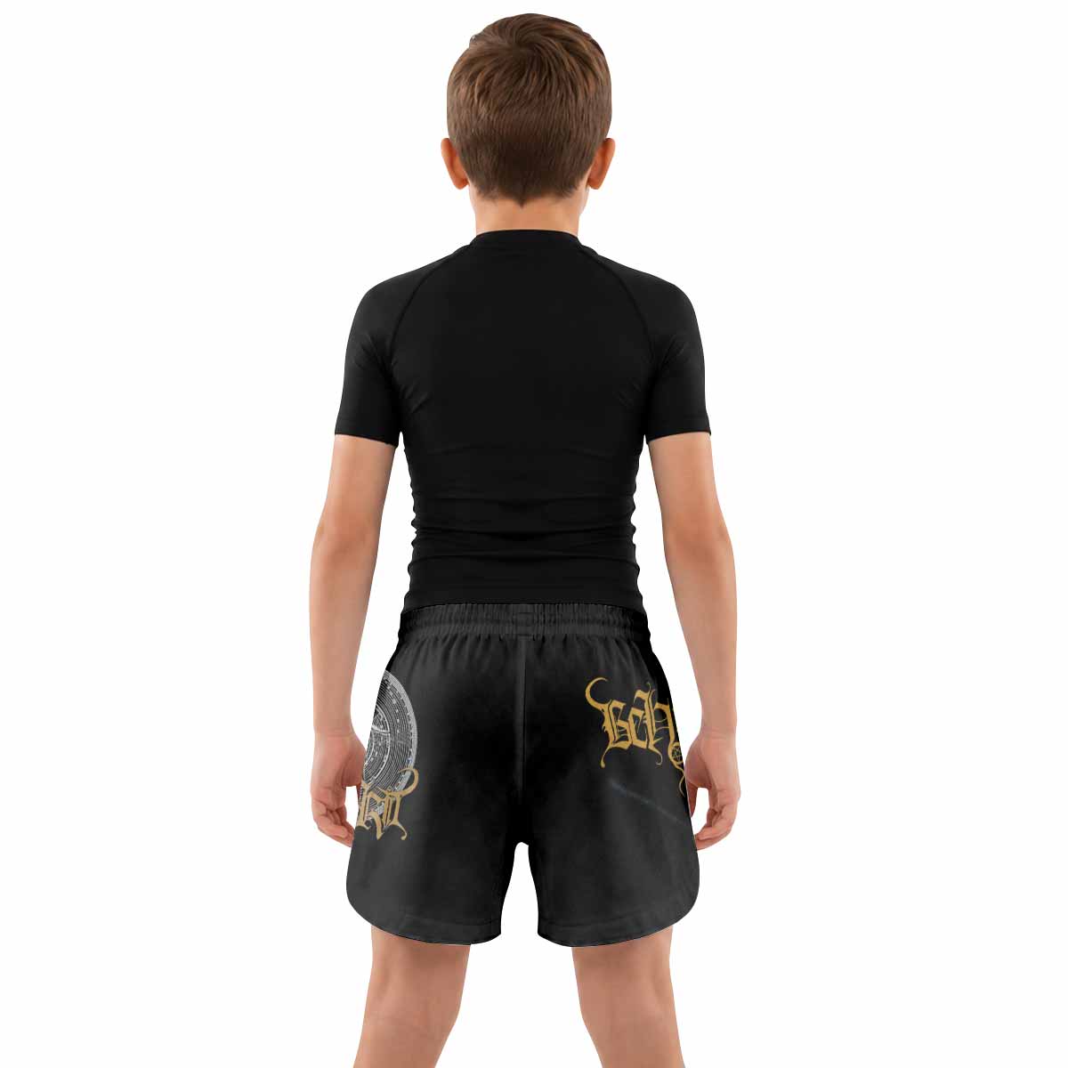 Beherit Drawing Down the Moon Kids Grappling Shorts - lifestyle