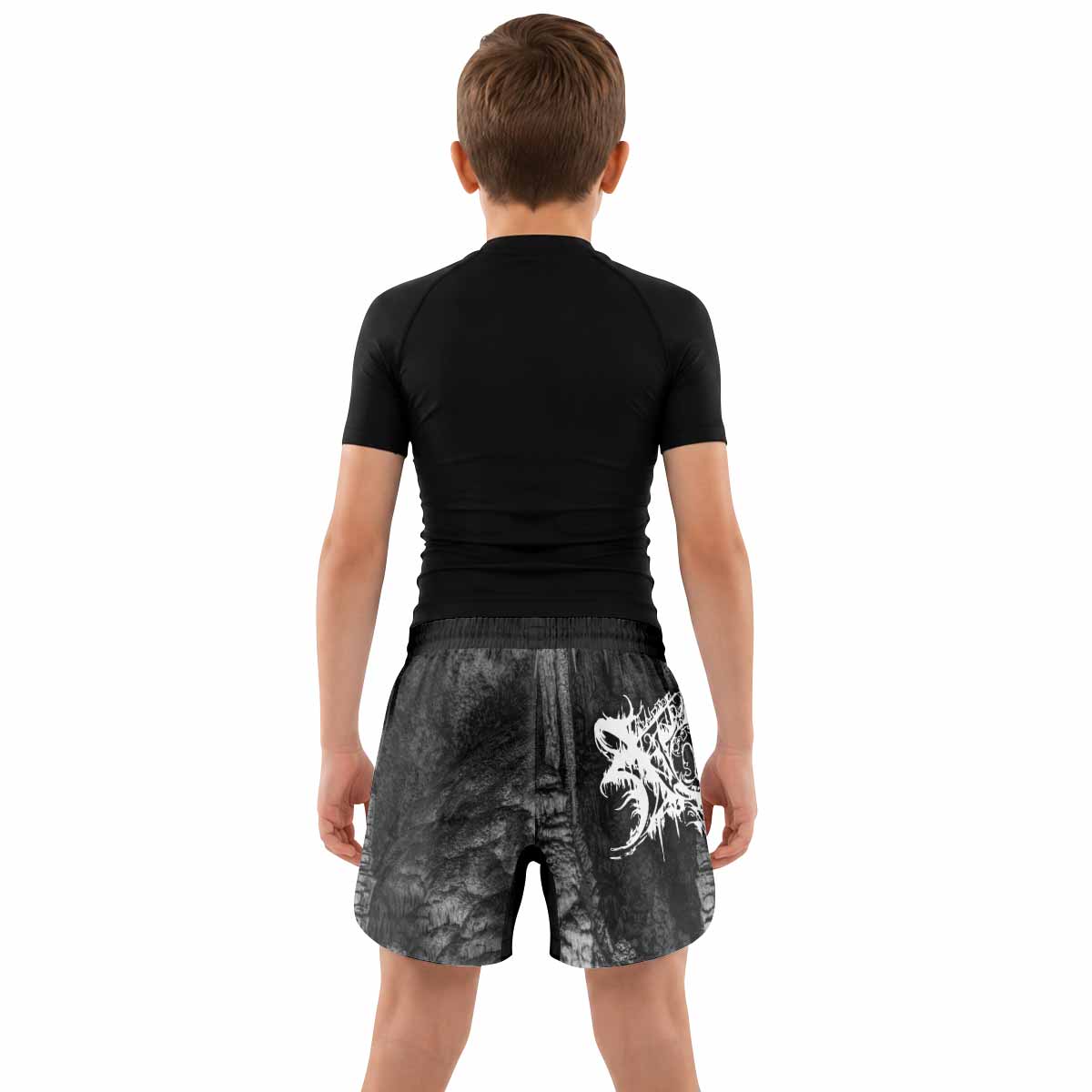 Xasthur Nocturnal Poisoning Kids Grappling Shorts - lifestyle