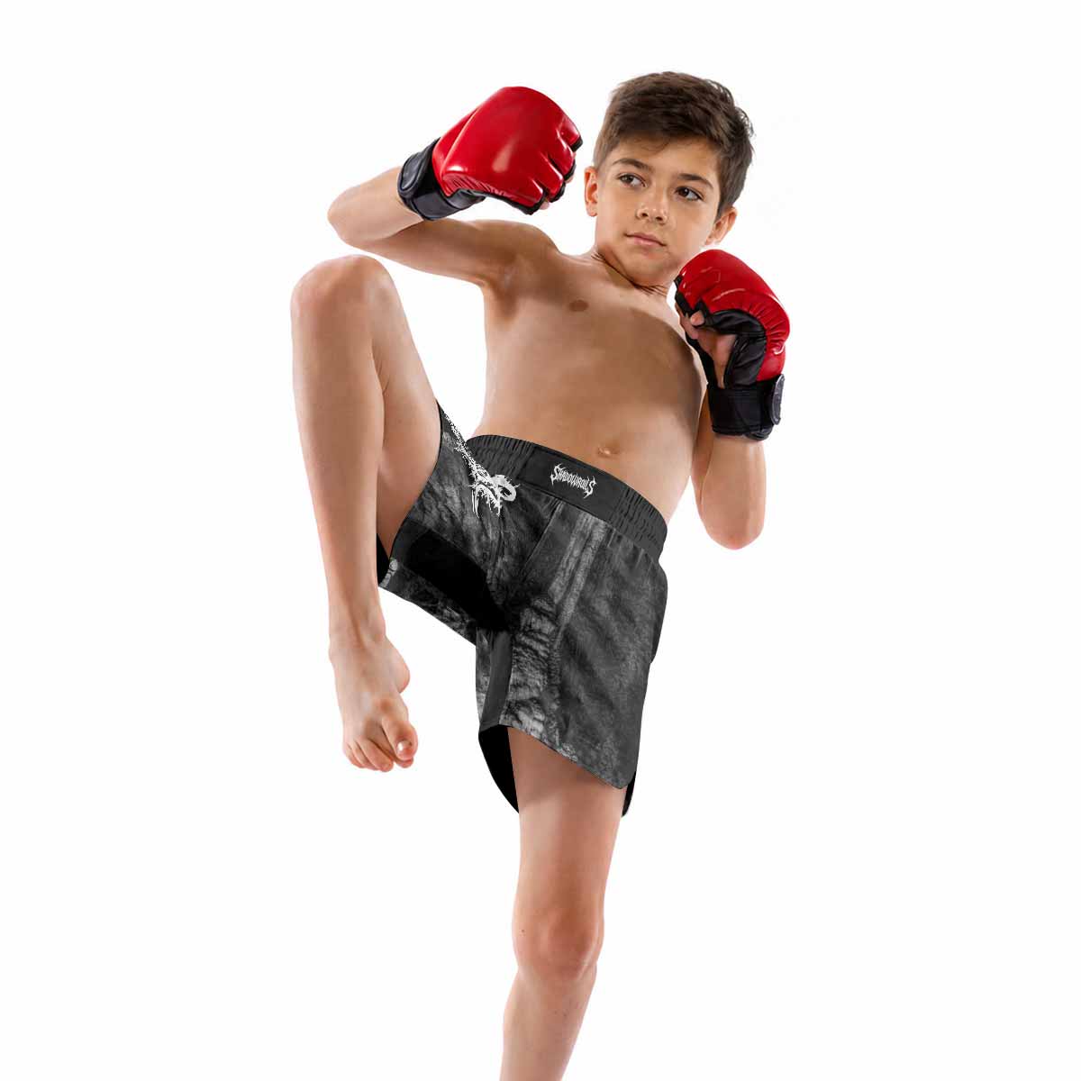 Xasthur Nocturnal Poisoning Kids Grappling Shorts - lifestyle