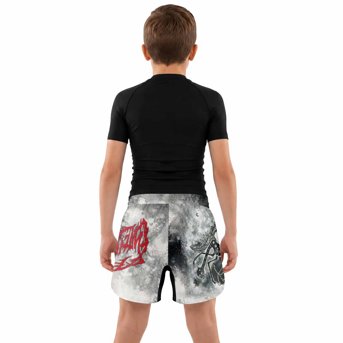 Leviathan Tentacles of Whorror Kids Grappling Shorts - lifestyle