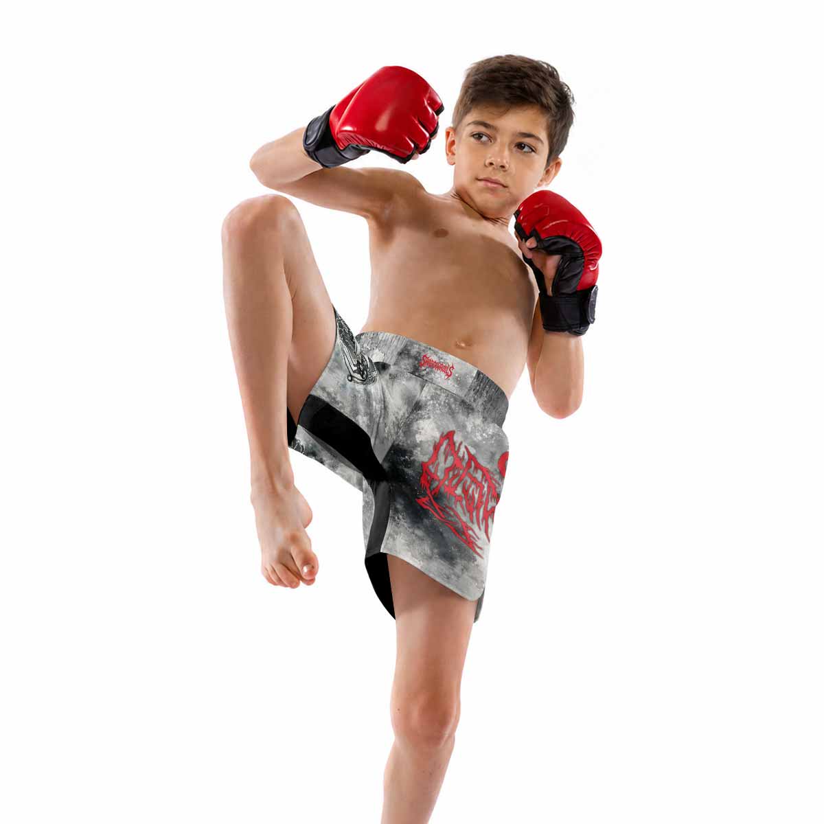 Leviathan Tentacles of Whorror Kids Grappling Shorts - lifestyle