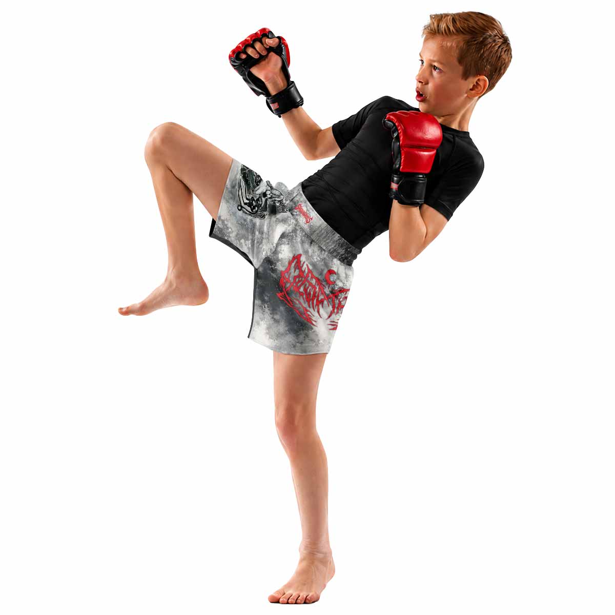 Leviathan Tentacles of Whorror Kids Grappling Shorts - lifestyle