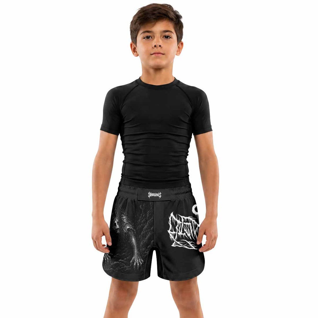Leviathan Fucking Your Ghost In Chains of Ice Kids Grappling Shorts - lifestyle