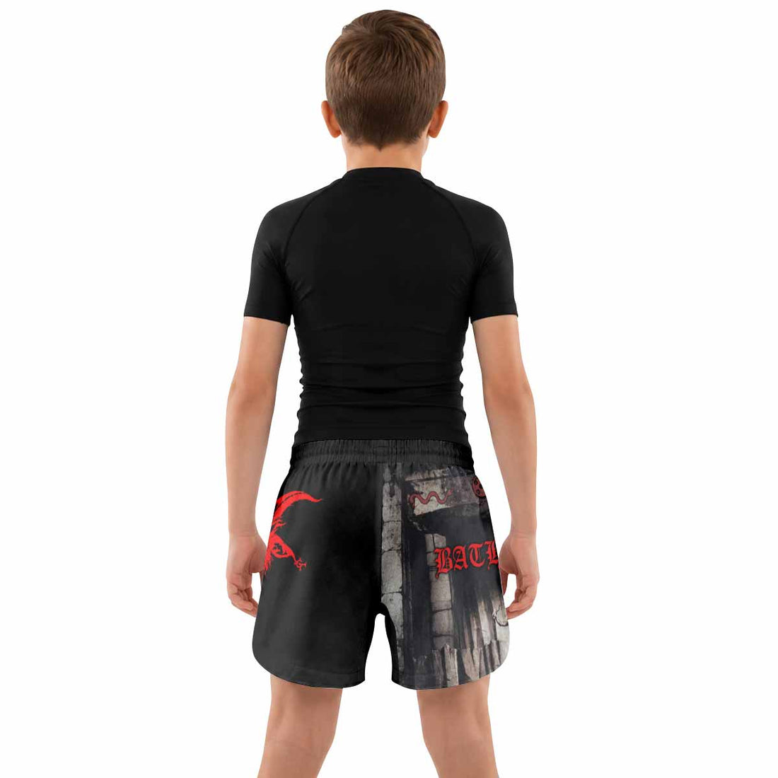 Bathory Under the Sign of the Black Mark Kids Grappling Shorts - lifestyle