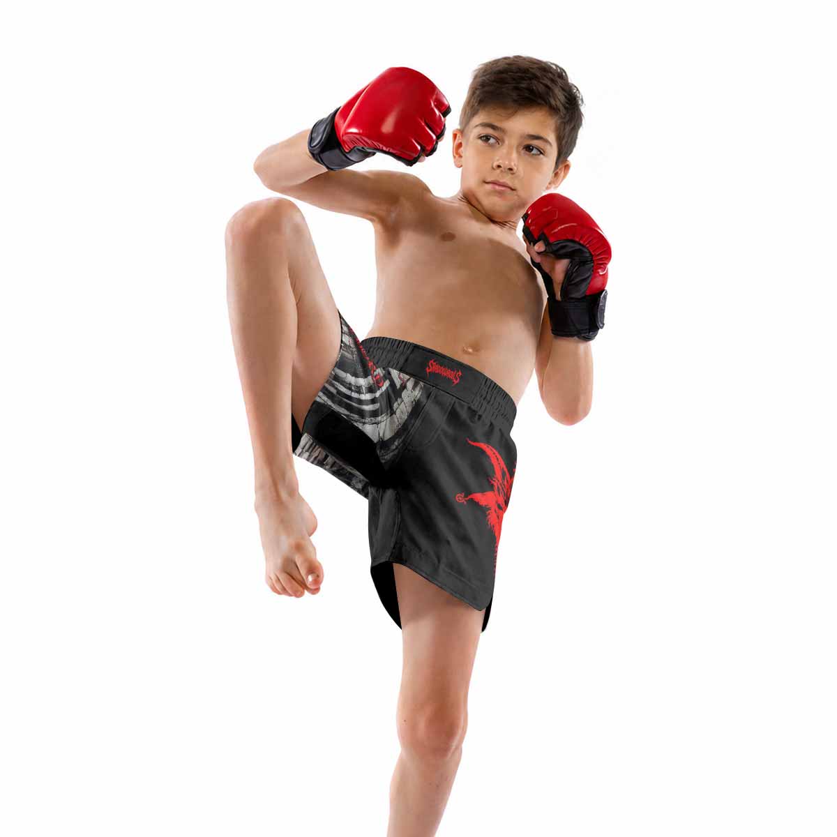 Bathory Under the Sign of the Black Mark Kids Grappling Shorts - lifestyle