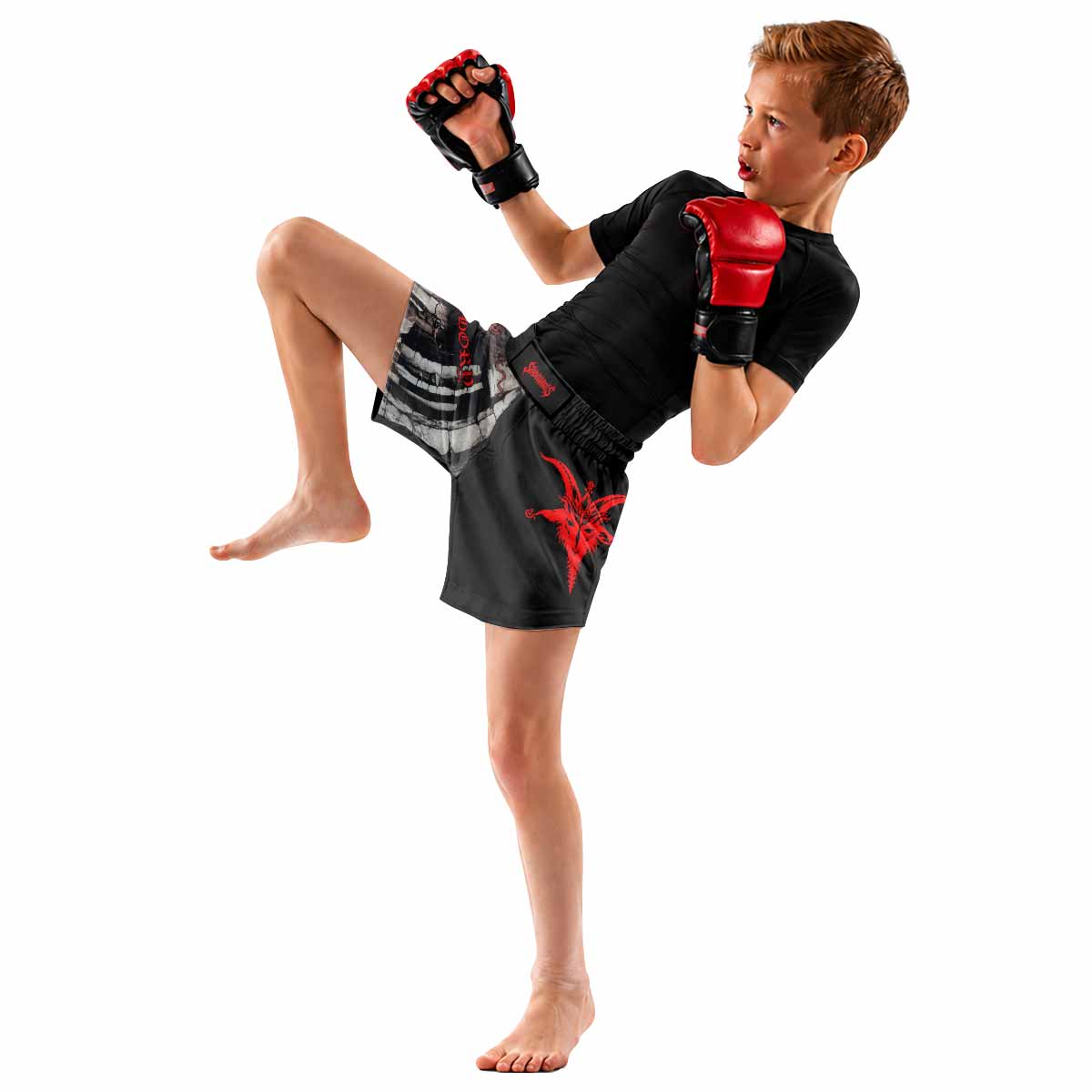 Bathory Under the Sign of the Black Mark Kids Grappling Shorts - lifestyle