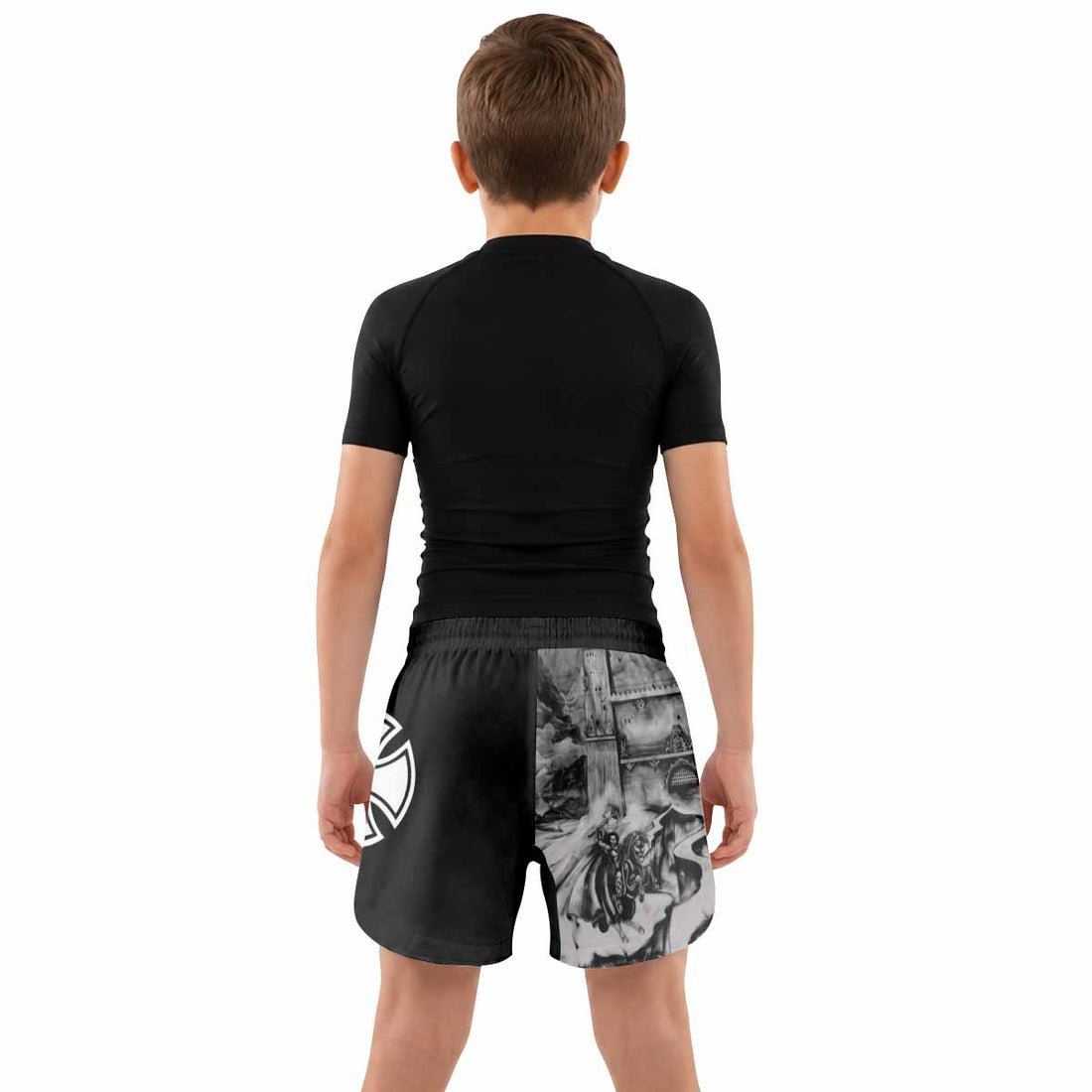 Satyricon Dark Medieval Times Kids Grappling Shorts - lifestyle