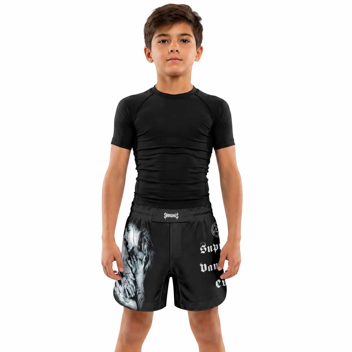 Cradle of Filth The Principle of Evil Made Flesh Kids Grappling Shorts - lifestyle