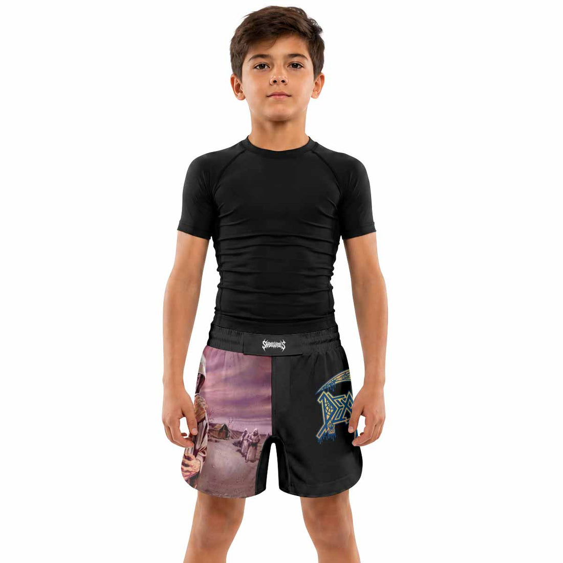 Death Leprosy Kids Grappling Shorts - lifestyle