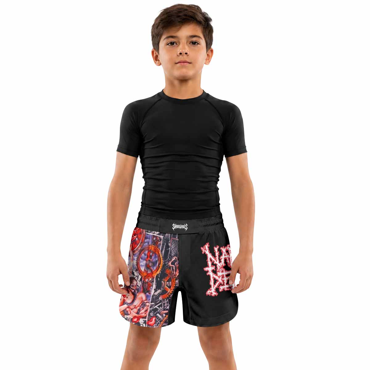 Napalm Death Utopia Banished Kids Grappling Shorts - lifestyle