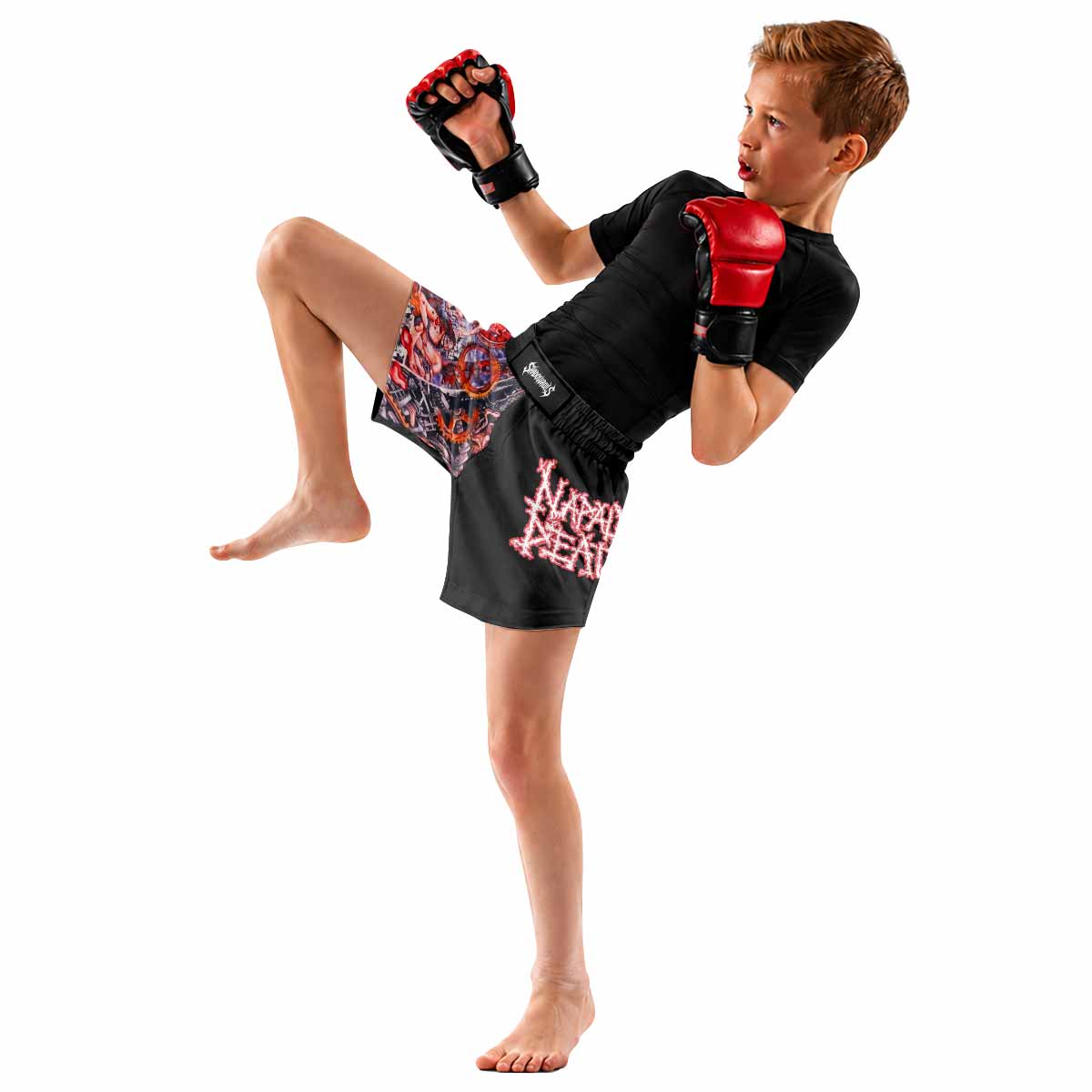 Napalm Death Utopia Banished Kids Grappling Shorts - lifestyle