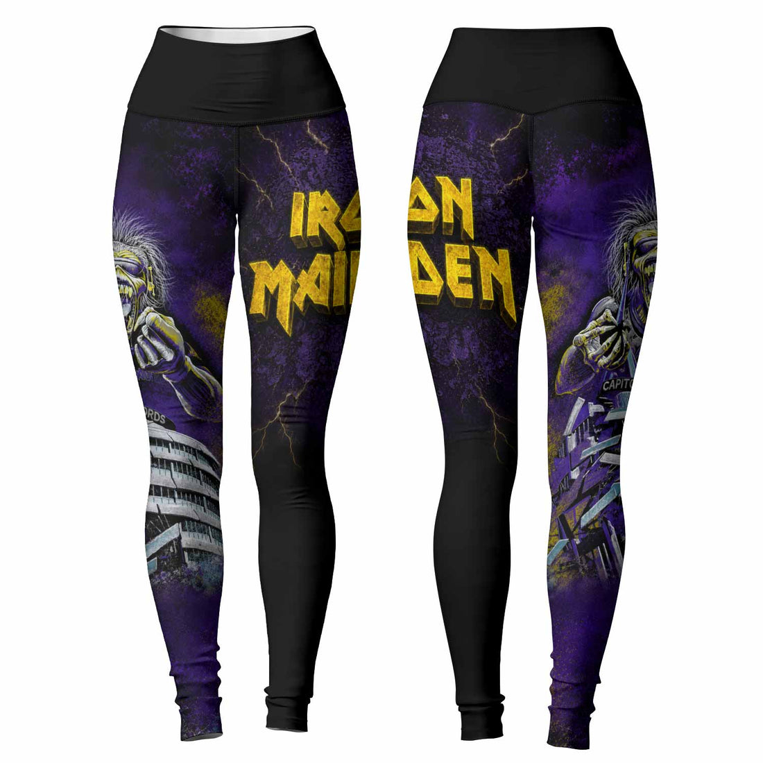 Iron Maiden Capitol Chaos Eddie Women's Leggings - lifestyle view