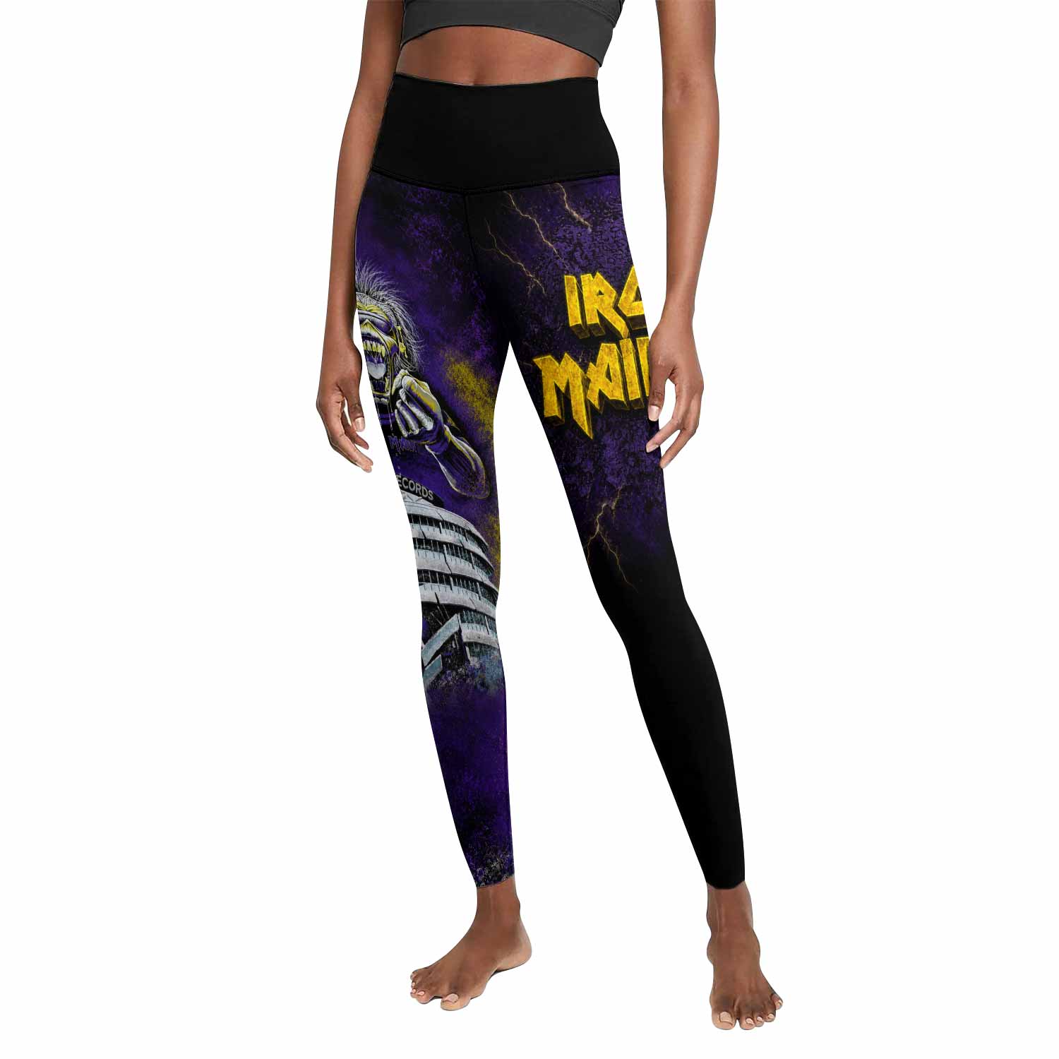 Iron Maiden Capitol Chaos Eddie Women's Leggings - front view mockup