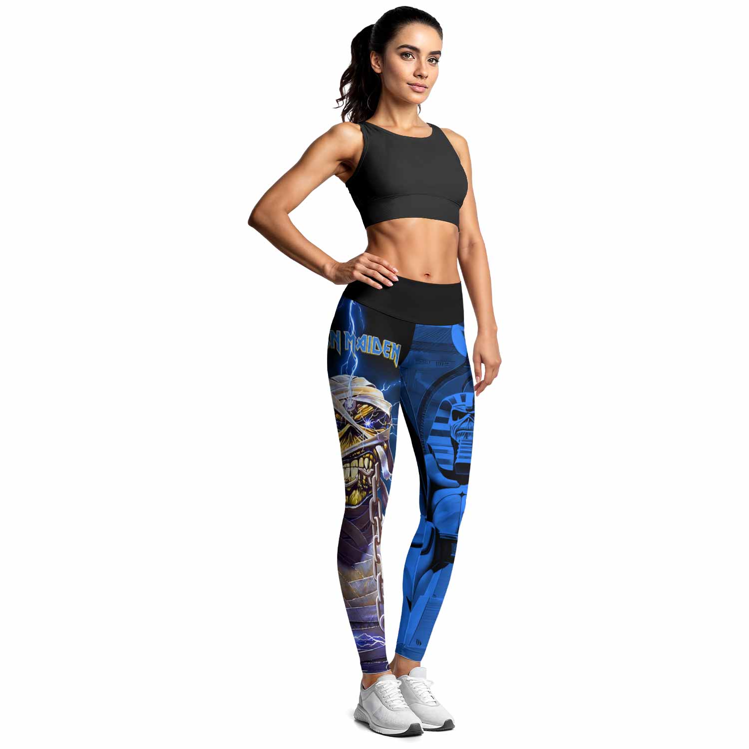 Iron Maiden Powerslave Mummy Eddie Women's Leggings - lifestyle view