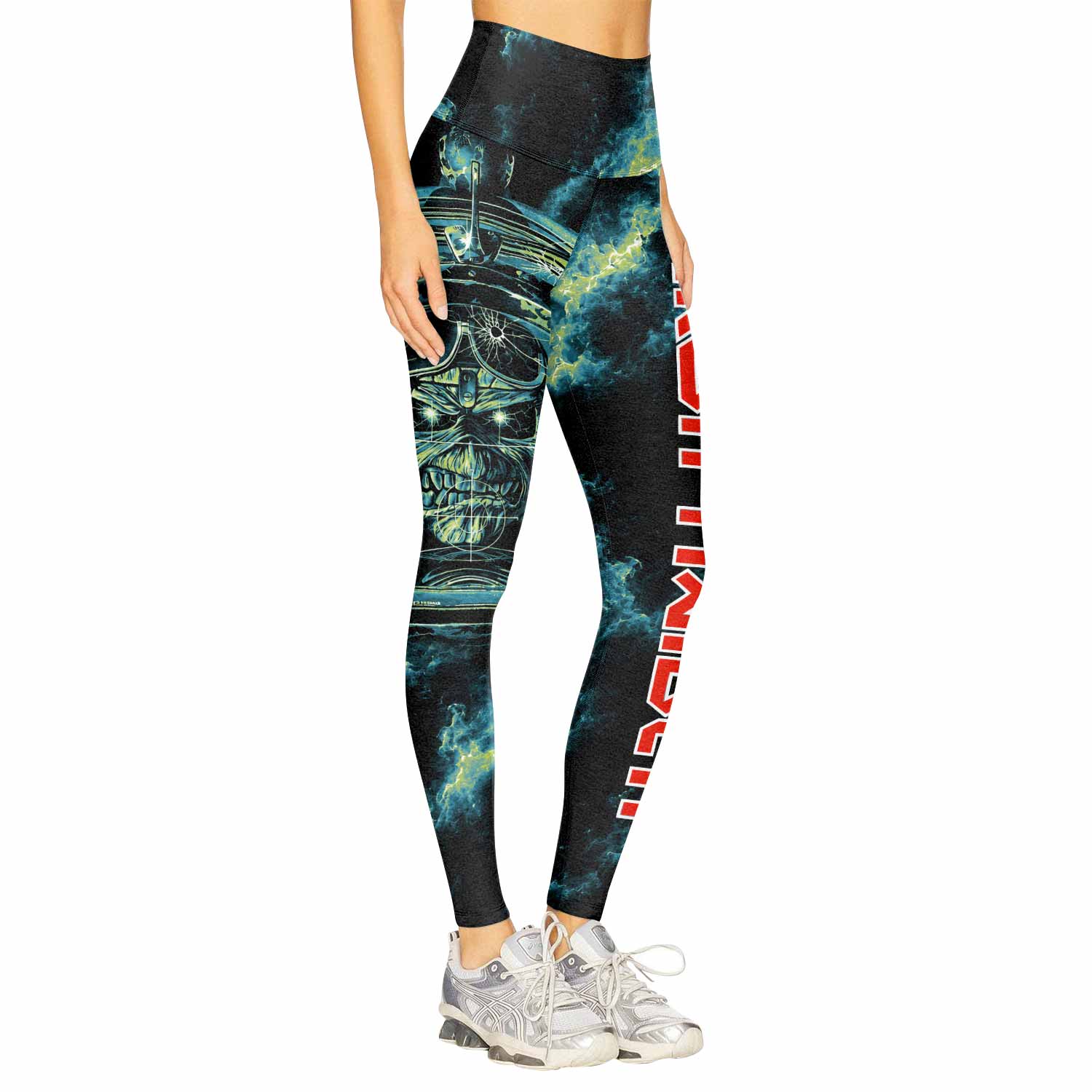 Iron Maiden Aces High Eddie Pilot Women's Leggings - right side mockup