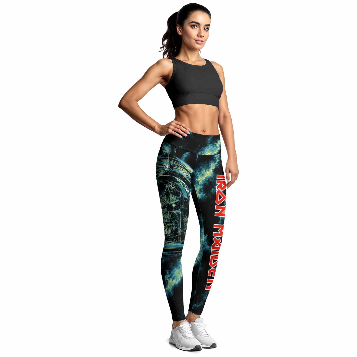 Iron Maiden Aces High Eddie Pilot Women's Leggings - lifestyle view