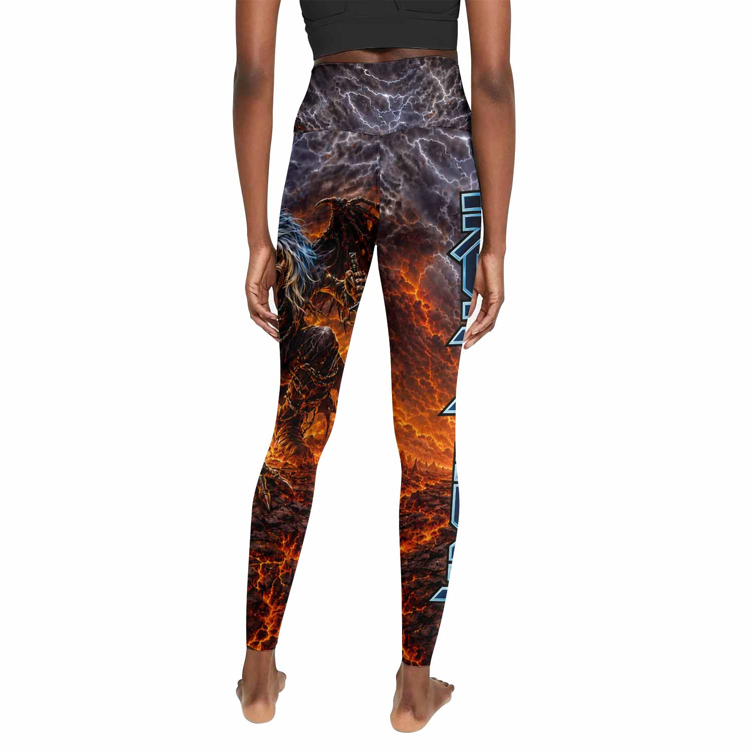 Iron Maiden The Fallen Angel Eddie Women's Leggings - back view mockup