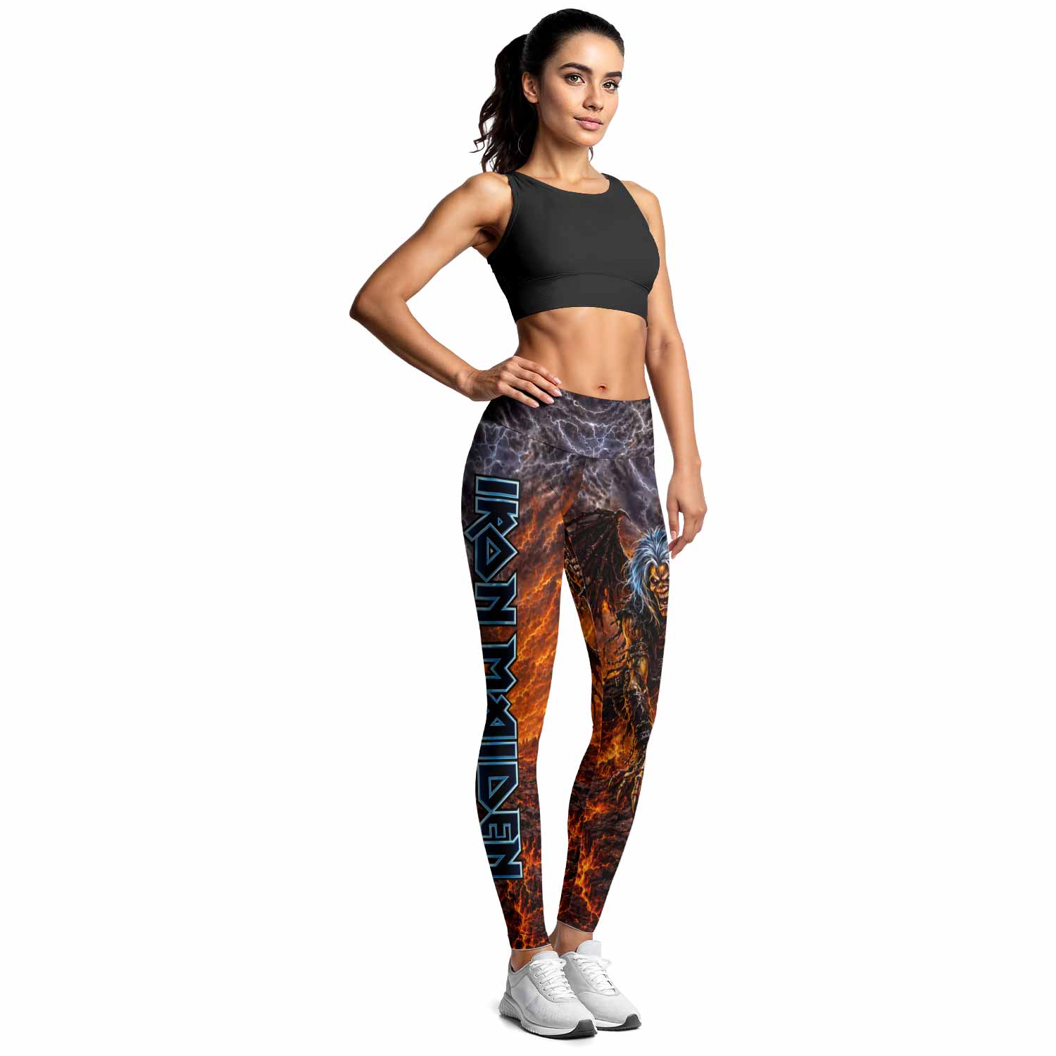 Iron Maiden The Fallen Angel Eddie Women's Leggings - lifestyle view