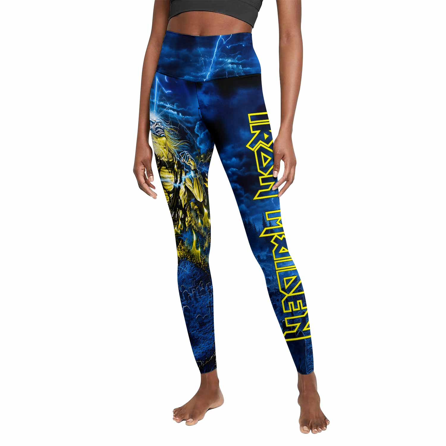 Iron Maiden Live After Death Eddie Women's Leggings - front view mockup