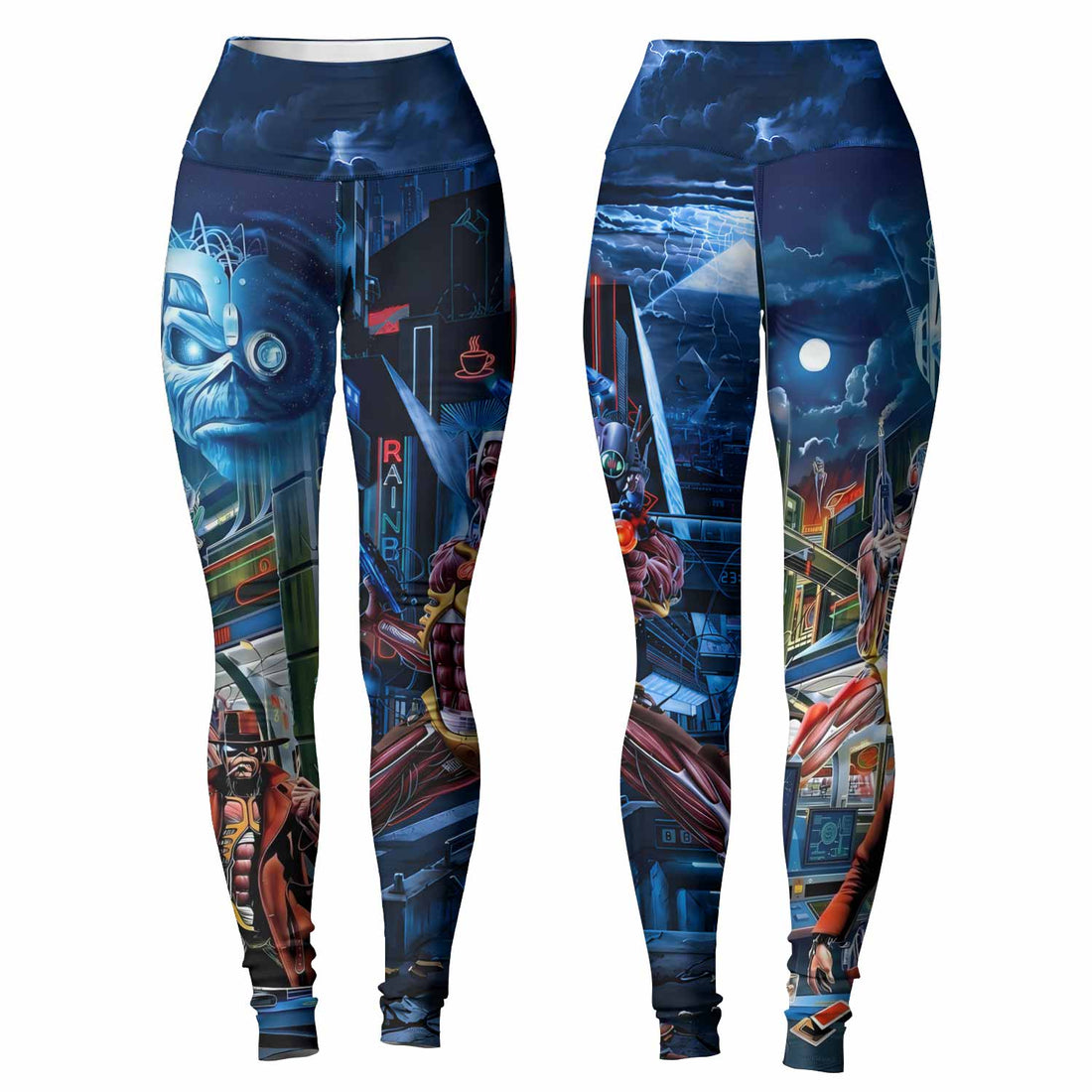 Iron Maiden Somewhere in Time Eddie Cyborg Women's Leggings - lifestyle view