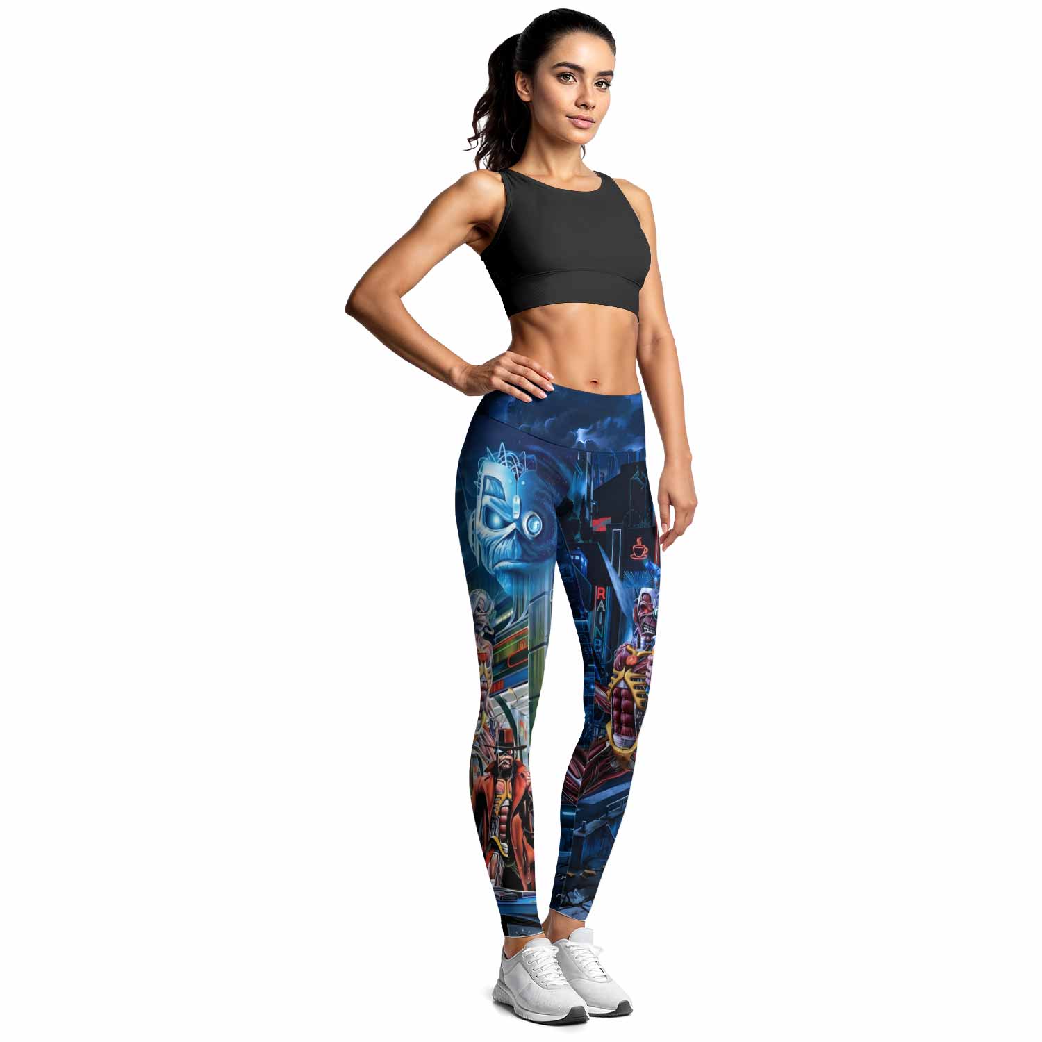 Iron Maiden Somewhere in Time Eddie Cyborg Women's Leggings - lifestyle view